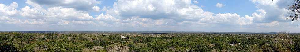 Vista de la Reserva Biósfera Calakmul, Cabañas La Selva, Campeche